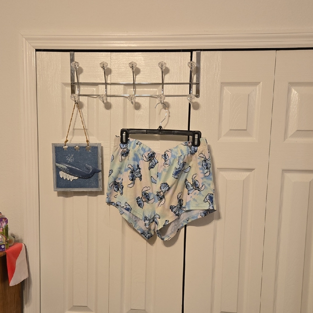 Disney Blue and White Stitch Shorts